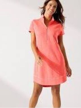 Tommy Bahama Coral Short-Sleeve Polo Dress